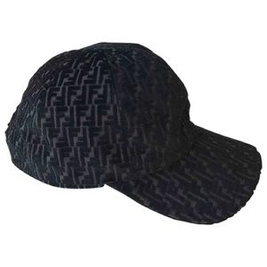 Fendi Velvet Monogram Hat